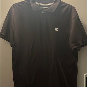 Express Men's Dark Polo with Logo